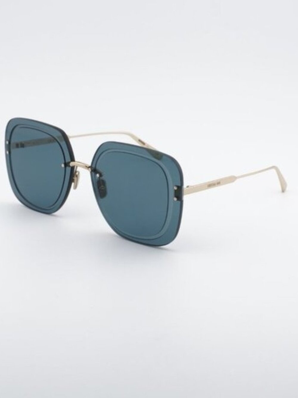 Dior ULTRADIOR SU B0B0 Sunglasses Gold Square Frame, Blue Lenses